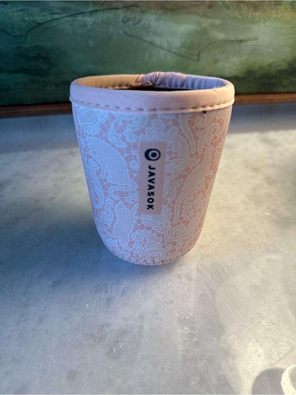 Javasok Pink Lace with Cats Neoprene Drink Cooler.